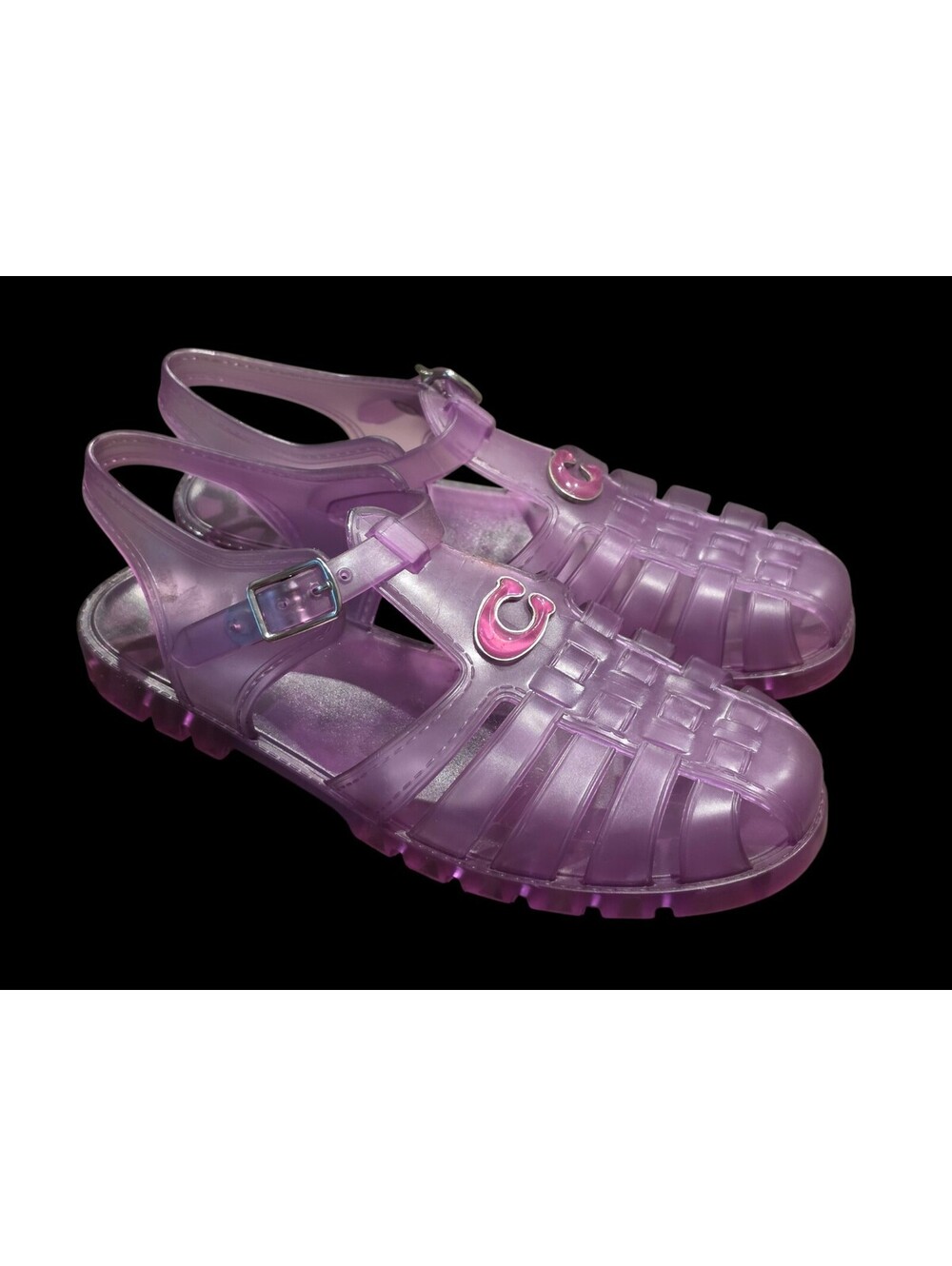 Coach Purple Jelly Fisherman Sandals Sz 6